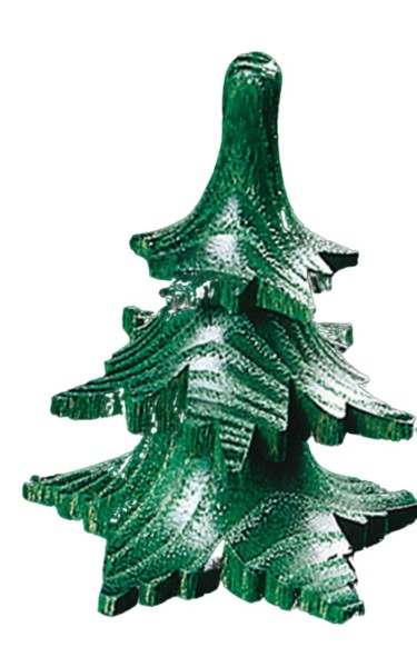 Baum mit 3 Kränzen, grün, 6 cm von Richard Glässer GmbH