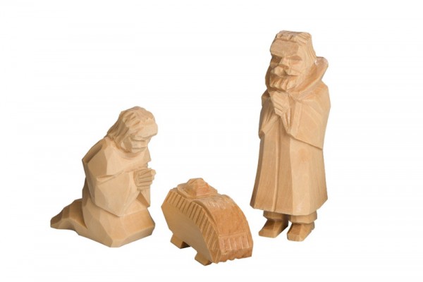 Nestler-Seiffen, Krippenfiguren Heilige Familie, 3 – teilig 