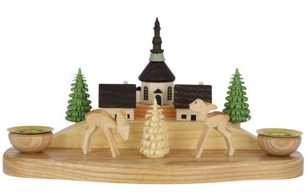 Christmas candle holder village with deer by Knuth Neuber_1