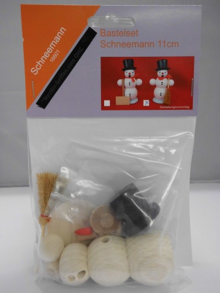 Craft set & smoking man snowman with broom