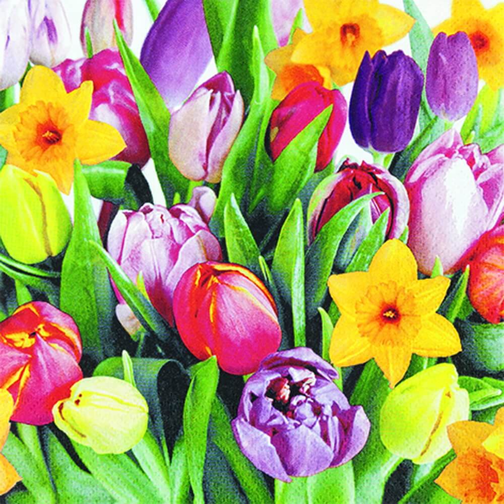 Osterservietten Bouquet of Tulips von Home Fashion®