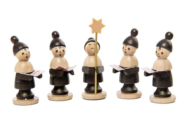 Weihnachtsfiguren Kurrende, 5–teilig, 4 cm von Spielwarenmacher Günther
