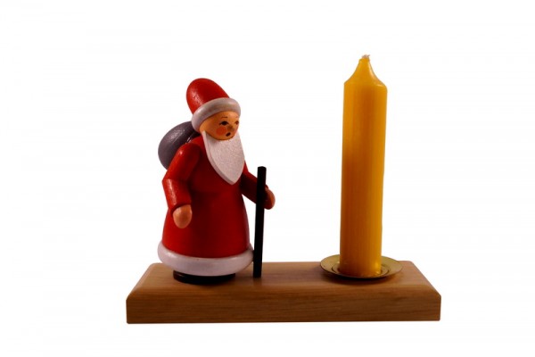 Kerzenhalter Weihnachtsmann NEU Erzgebirge Seiffen Kerzen Leuchter Kerzenständer 