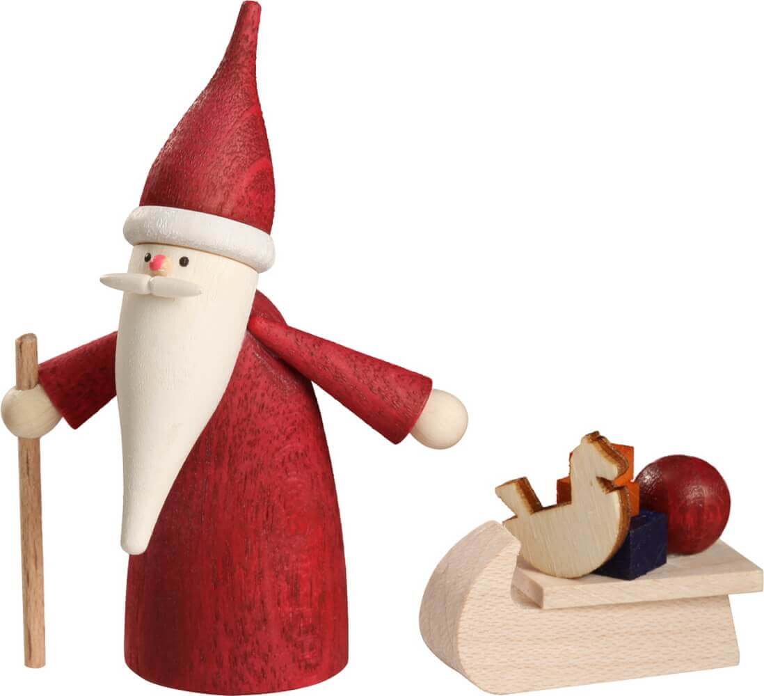 Miniatur Weihnachtswichtel mit Schlitten online kaufen