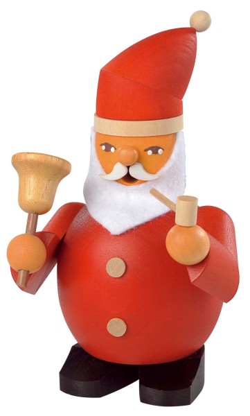 Räuchermann Weihnachtsmann mini aus Holz von Müller Kleinkunst aus Seiffen