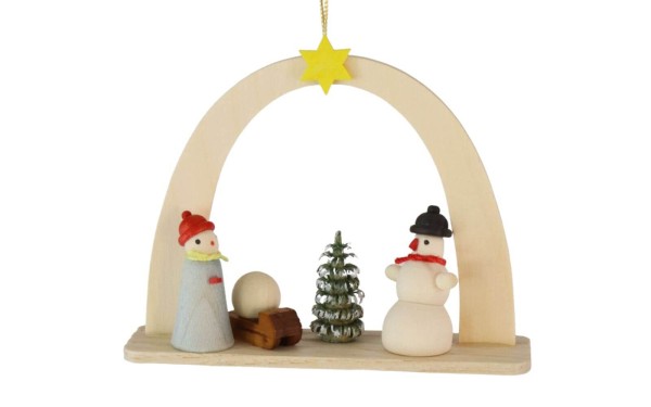 Christbaumschmuck Kind mit Schneemann von Theo Lorenz