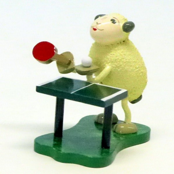 Schaf Bolli, Tischtennis spielend von Figurenland Uhlig GmbH