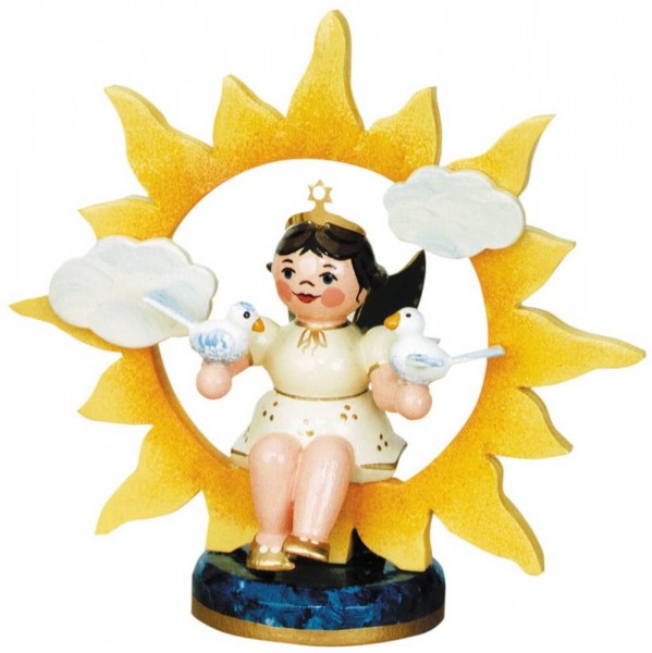 German Christmas Angel - sun, 6,5 cm, Hubrig Volkskunst GmbH Zschorlau/ Erzgebirge
