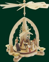 Vorschau: Weihnachtspyramide von Richard Glässer Heilige Familie, 27 cm_Bild1