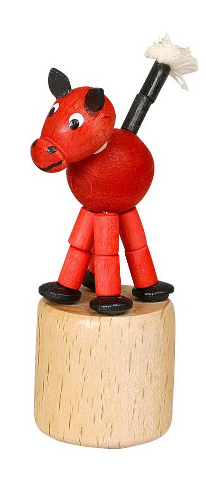 Wackelfigur rotes Pferd von Jan Stephani