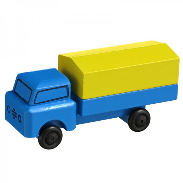 Holzspielzeug - LKW mit Plane, 8 cm, farbig von Robbi Weber