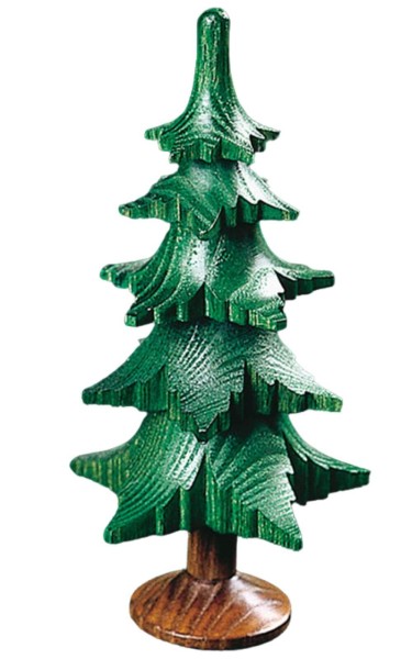 Baum mit Stamm und 5 Kränzen, grün, 12 cm von Richard Glässer GmbH
