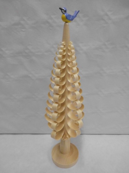 Spanbaum mit Vogel, 25 cm, Falko Beyer aus Seiffen
