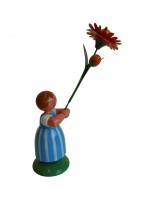 Vorschau: Blumenkinder - Feld- und Wiesenblumenmädchen mit Ringelblume, 11 cm von WEHA-Kunst Dippoldiswalde/ Erzgebirge