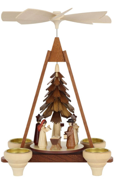 Weihnachtspyramide Christi Geburt, natur, 29 cm von Müller Kleinkunst_1