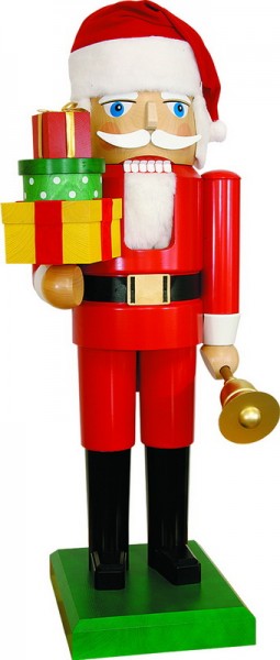 Nussknacker Santa mit Geschenken, 120 cm von Richard Glässer GmbH Seiffen aus dem Erzgebirge