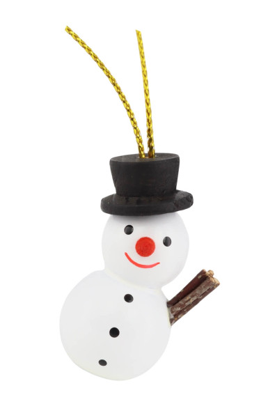 Christmas tree decoration: snowman with a black hat from SEIFFEN.COM