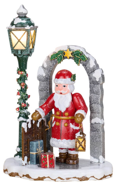 Winter child - Santa Claus, electrically illuminated by Hubrig Volkskunst