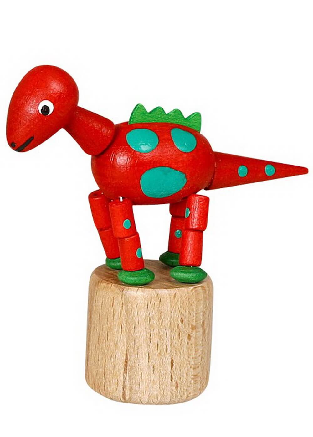 Wackelfigur roter Dinosaurier von Jan Stephani