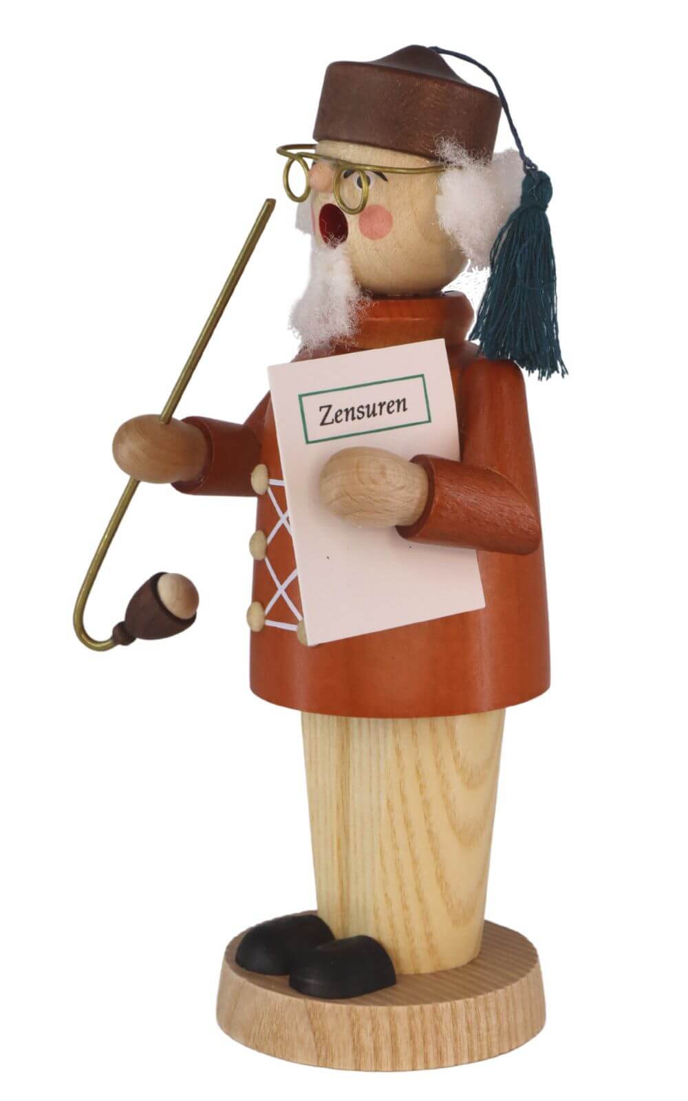Räuchermännchen Schulmeister, 16 cm, natur von Richard Glässer_2
