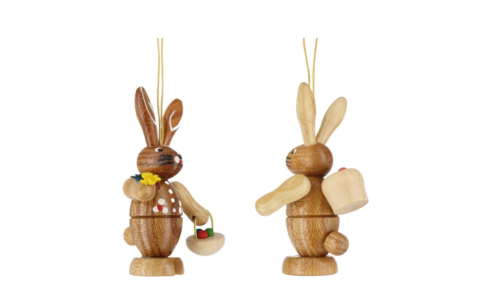 Pair of Easter bunnies to hang, natural by Knuth Neuber_2