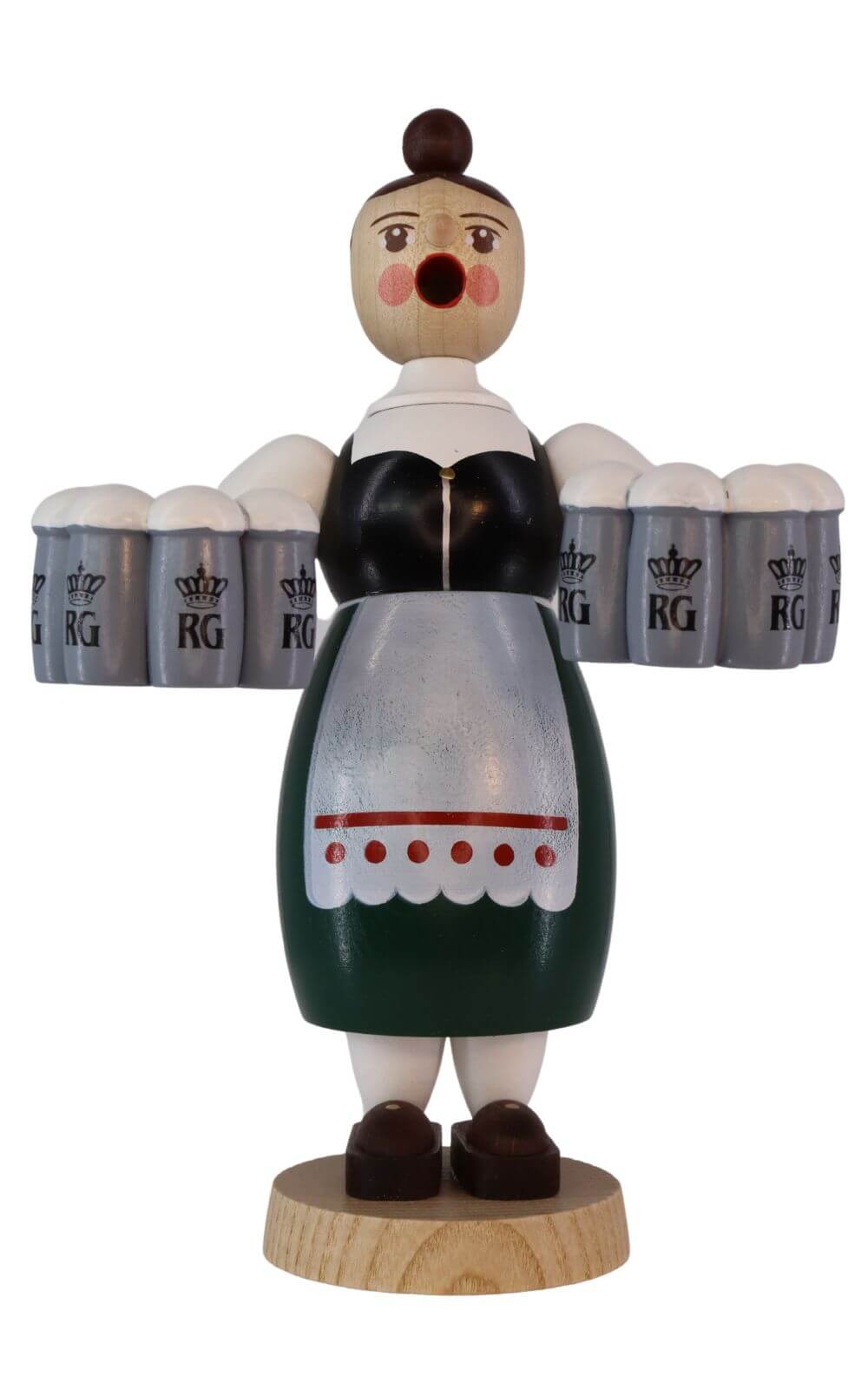 Smoking man Helga with jugs, 18 cm by Richard Glässer_1
