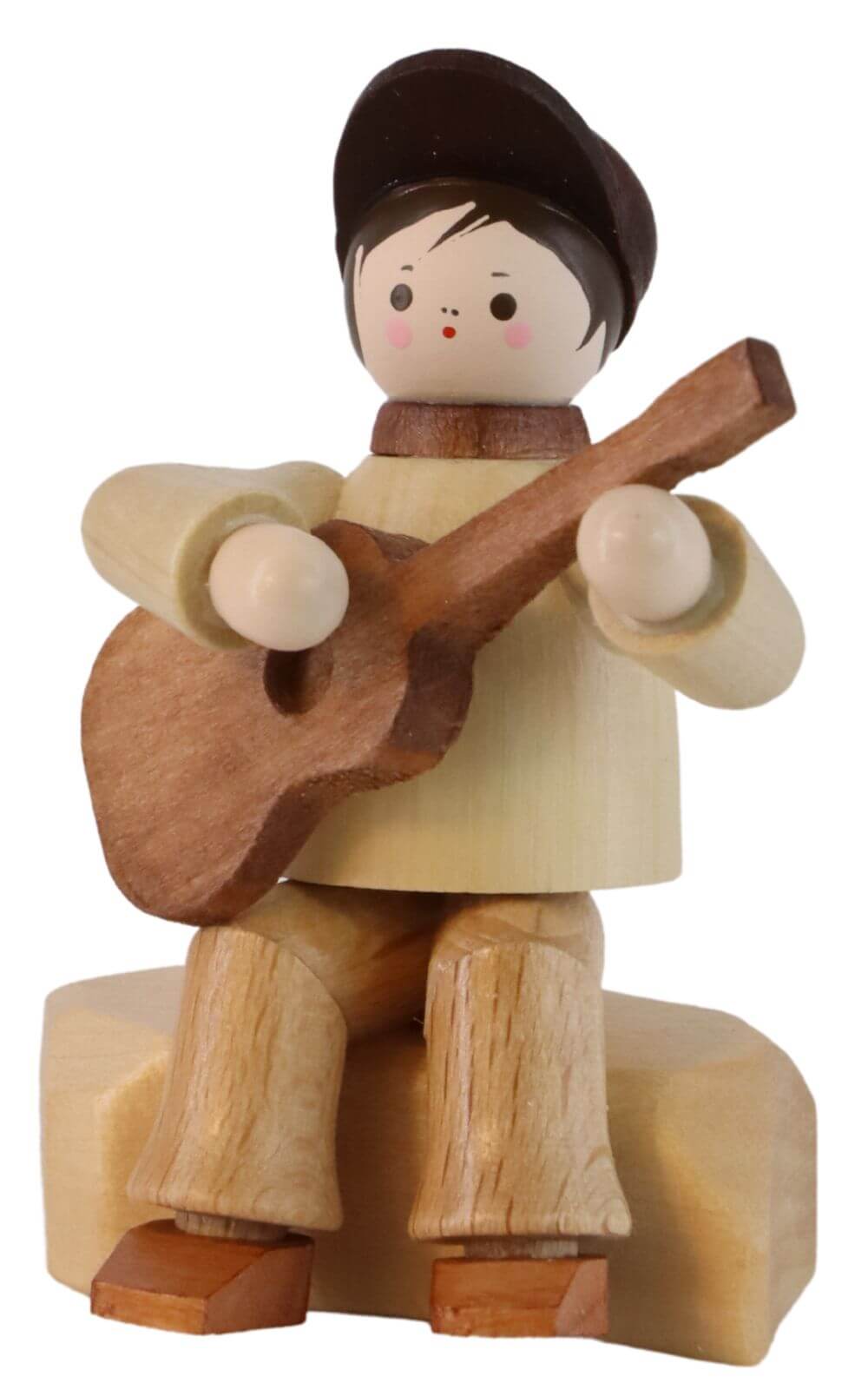 Miniature guitarist, sitting, 6 cm by Romy Thiel