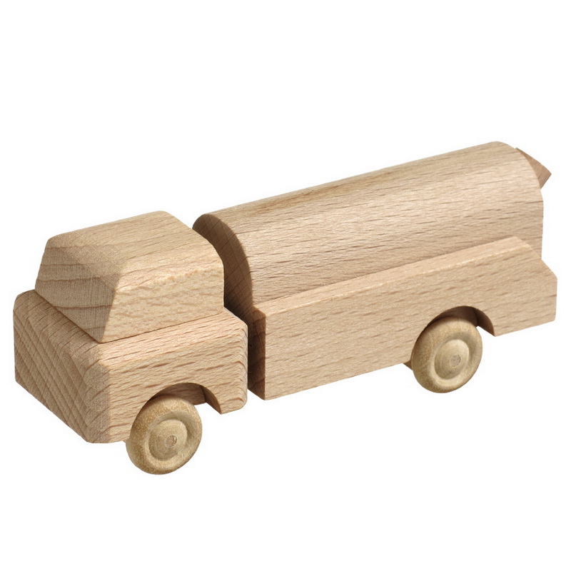 Wooden toy garbage truck, natural by Robbi Weber