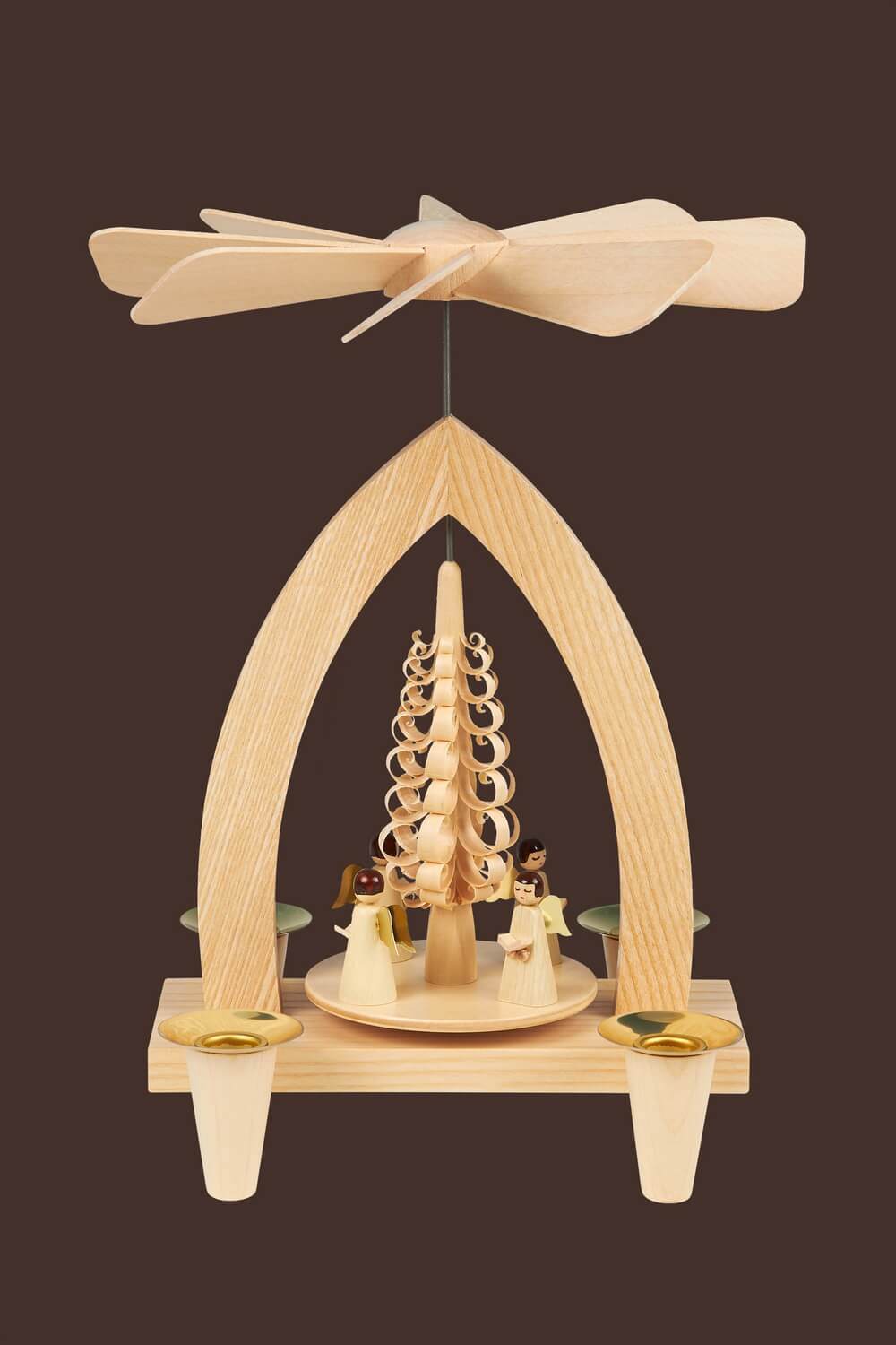 Weihnachtspyramide mit Weihnachtsengel, 26 cm, Heinz Lorenz Olbernhau/ Erzgebirge_Bild2