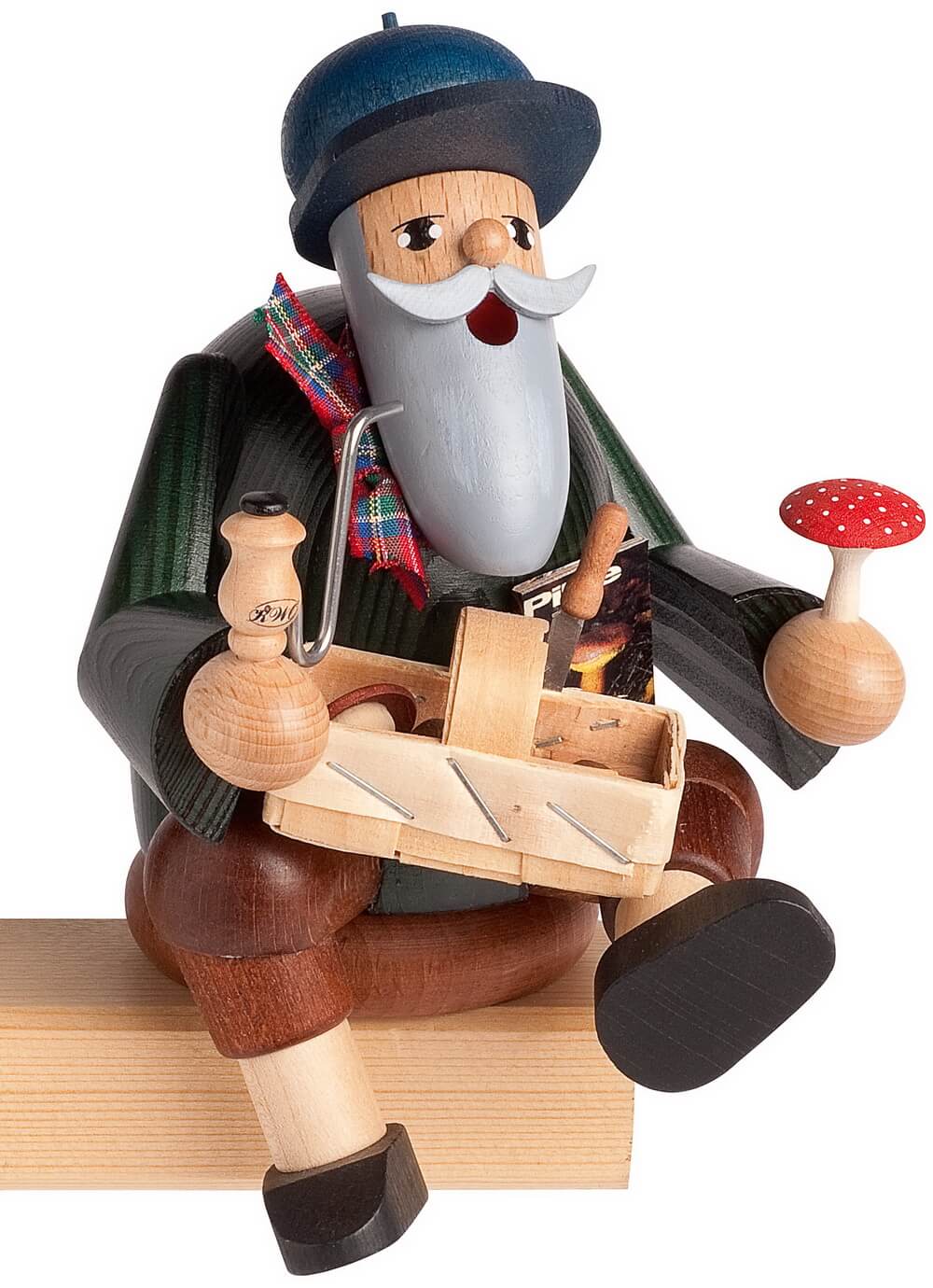 Incense Smoker Edge Sitter Mushroom Picker, 14 cm / 5.5 in by KWO