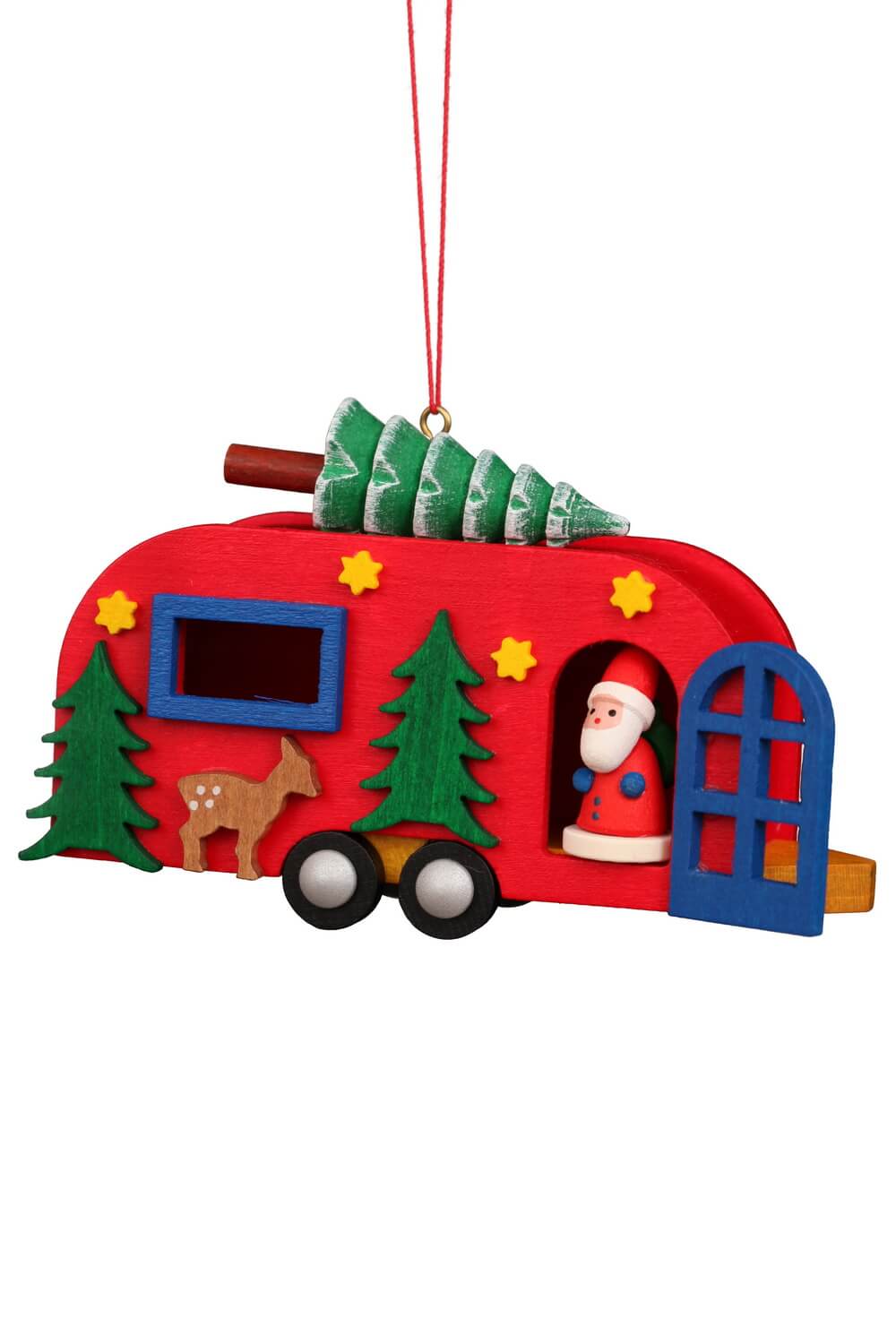 Christbaumschmuck Weihnachtsmann im Wohnwagen von Christian Ulbricht, Made in Germany