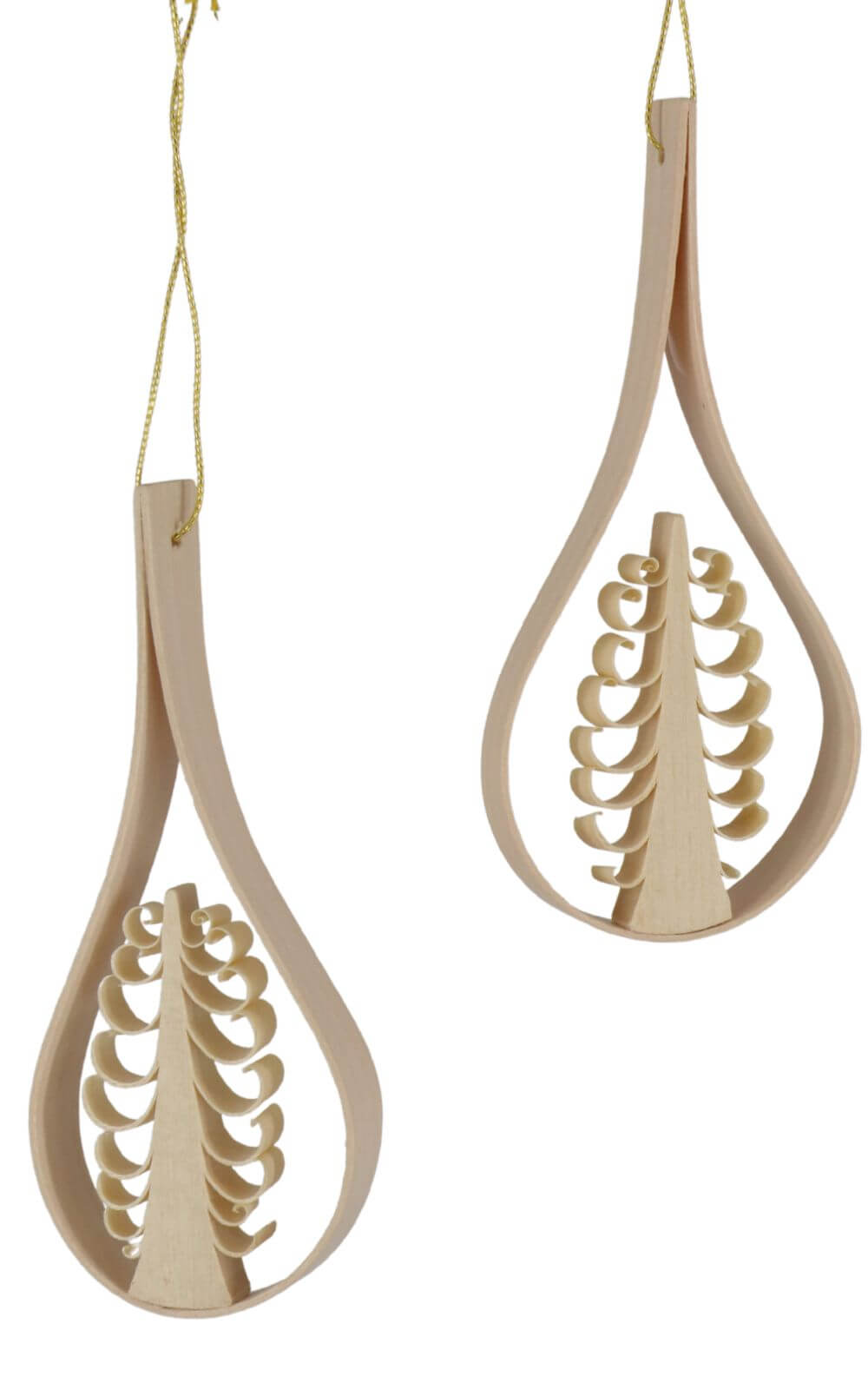 Hanging Christmas tree decorations drops, 2 pieces by Martina Rudolph