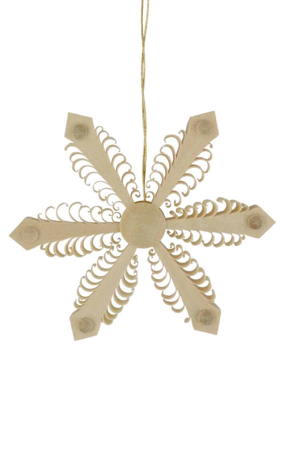 Christmas tree decoration wooden star, diameter 9 cm by Martina Rudolph