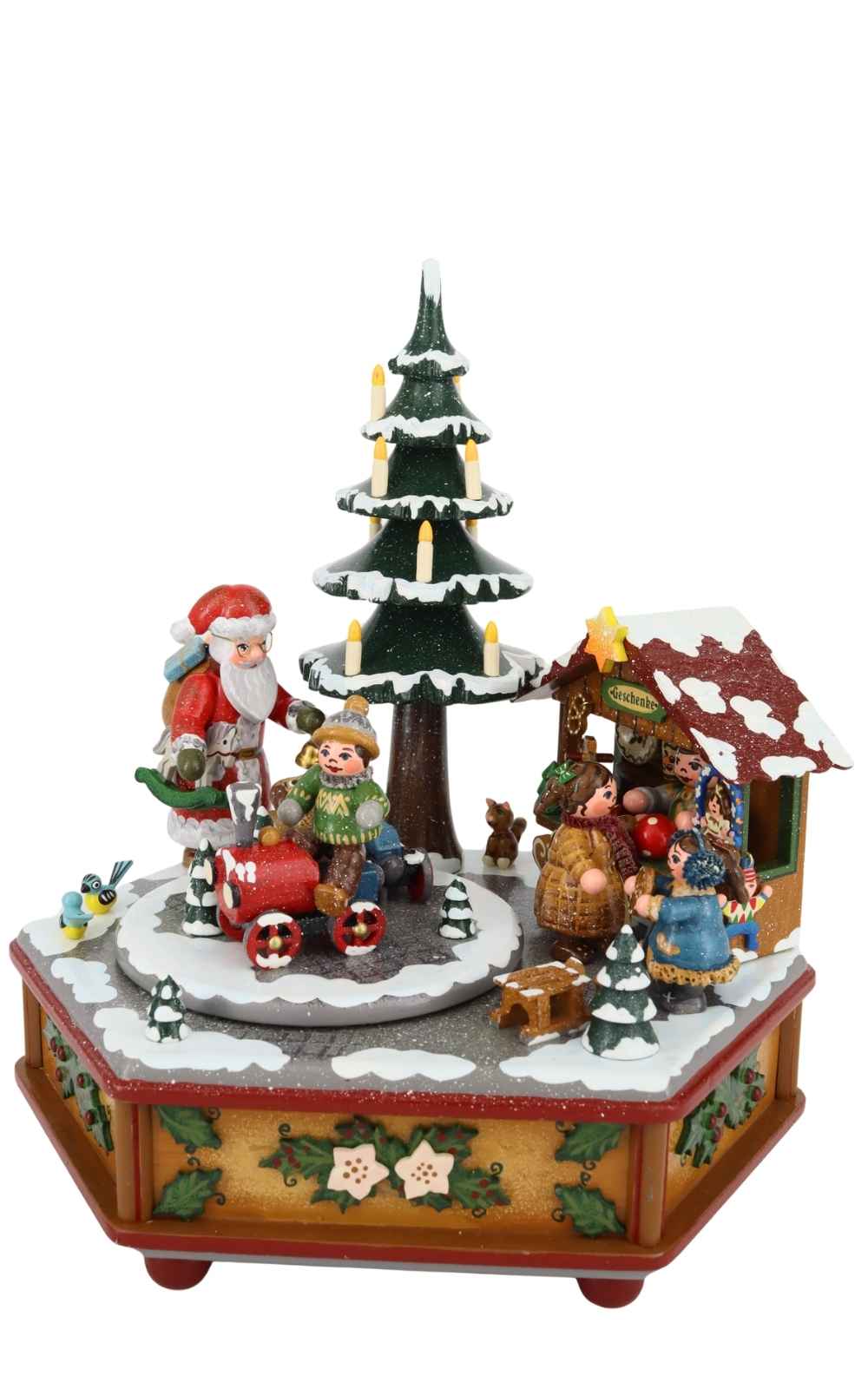 Music box Christmas time with the melody Softly falls the snow by Hubrig Volkskunst_3