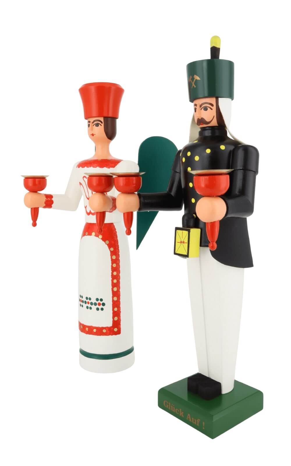 Engel und Bergmann, 38 cm, farbig für Wachskerzen von SEIFFEN.COM_2