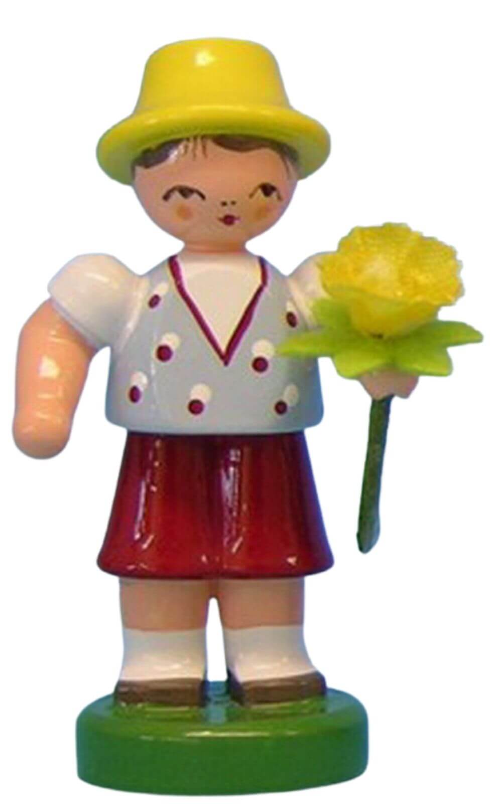 Miniatur Blumenkind - Junge, blau/gelb von Figurenland Uhlig GmbH