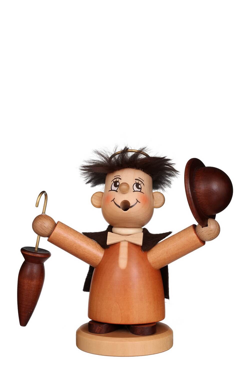 Smoking man Arthur the angel, natural, 14 cm by Christian Ulbricht