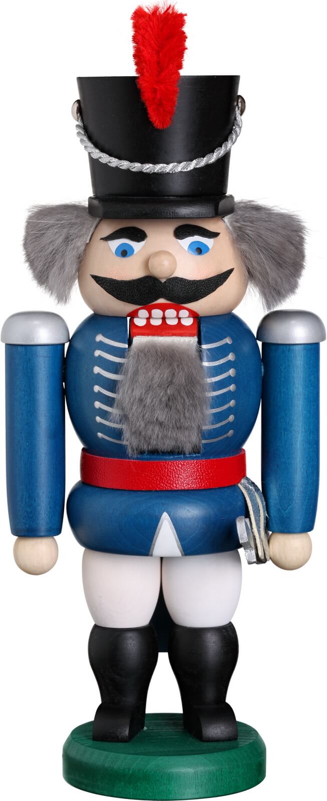 Nutcracker Hussar in blue, 21 cm by Seiffener Volkskunst eG