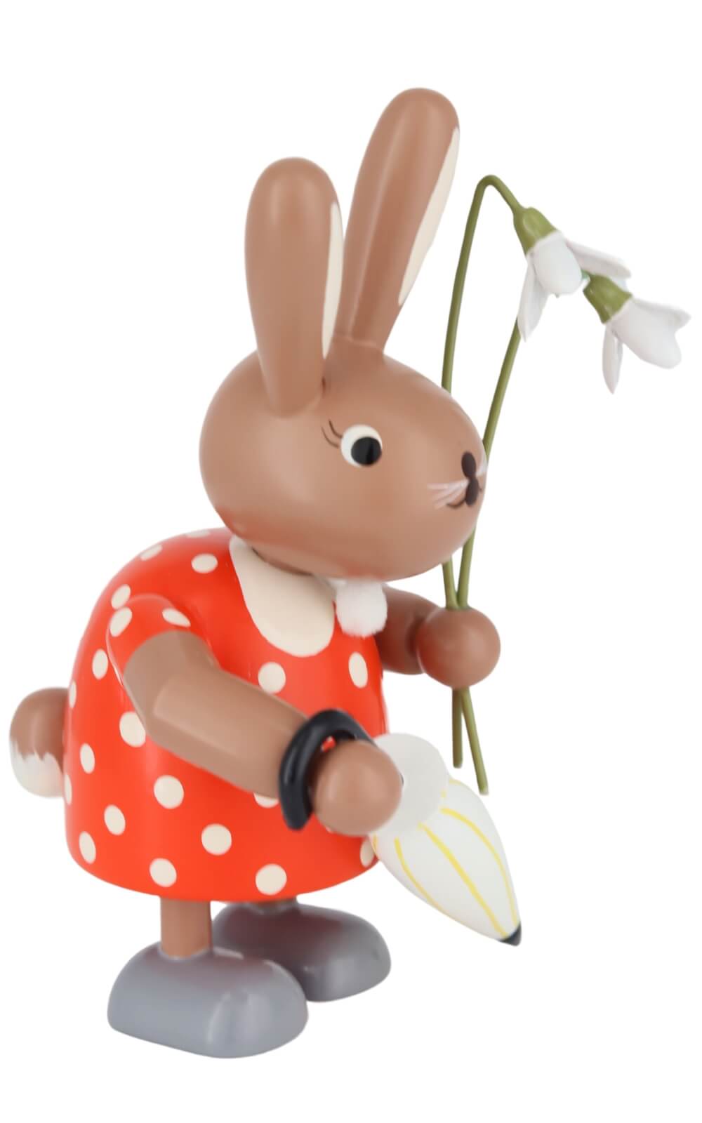 Osterhase - Häsin mit Schneeglöckchen, 11 cm von KWO_2