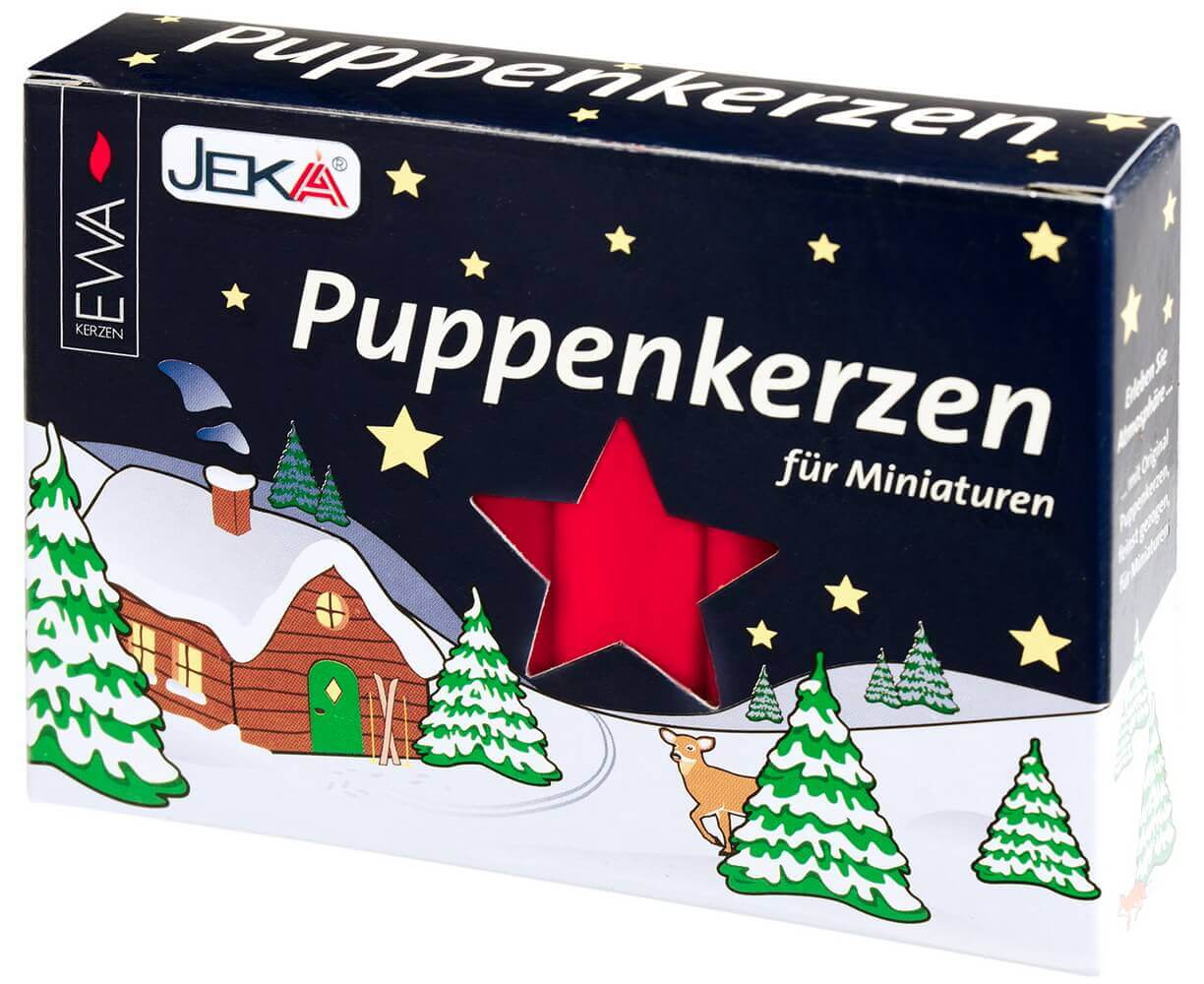 EWA Puppenkerzen 20 Stück, rot