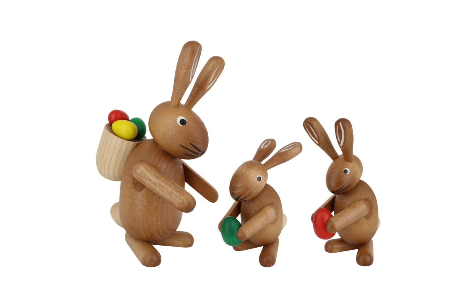 Osterhasen - Gruppe, 3-teilig, farbig, 11 cm - 18 cm von Jan Stephani