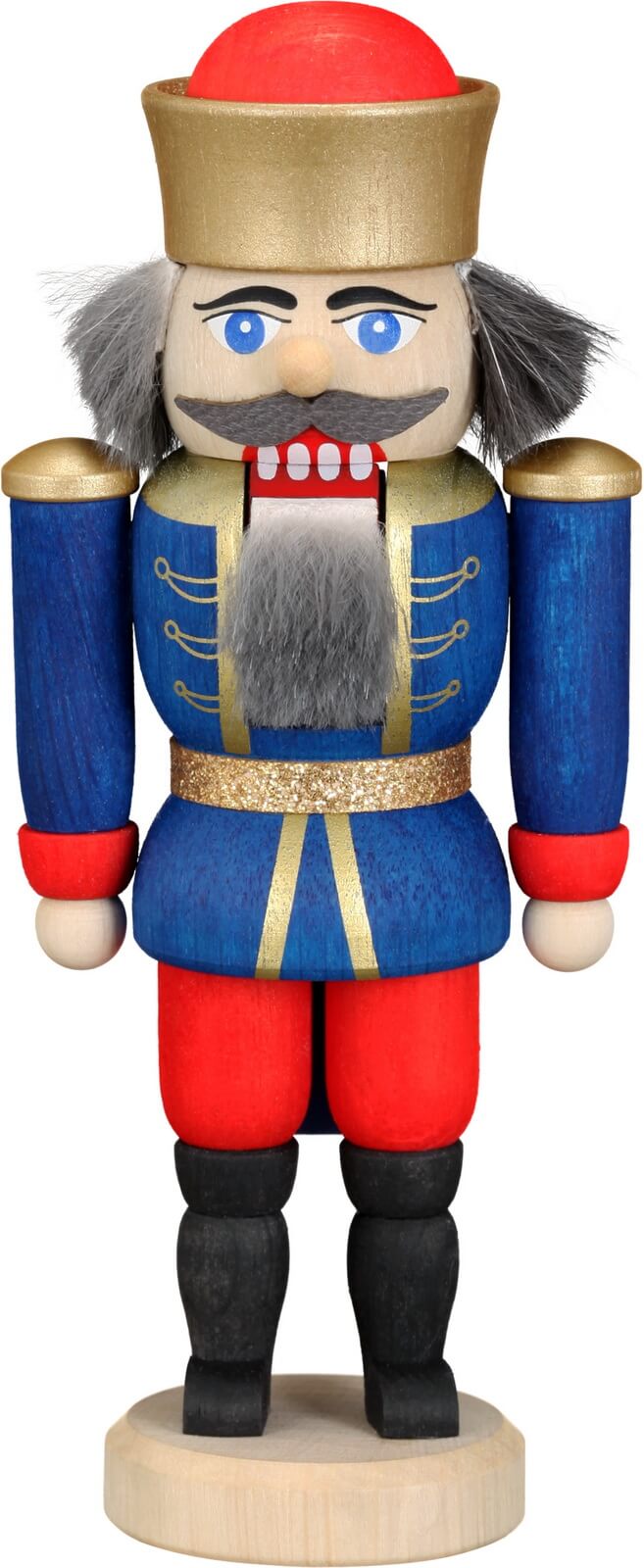 Nutcracker King, blue, 12 cm by Seiffener Volkskunst eG