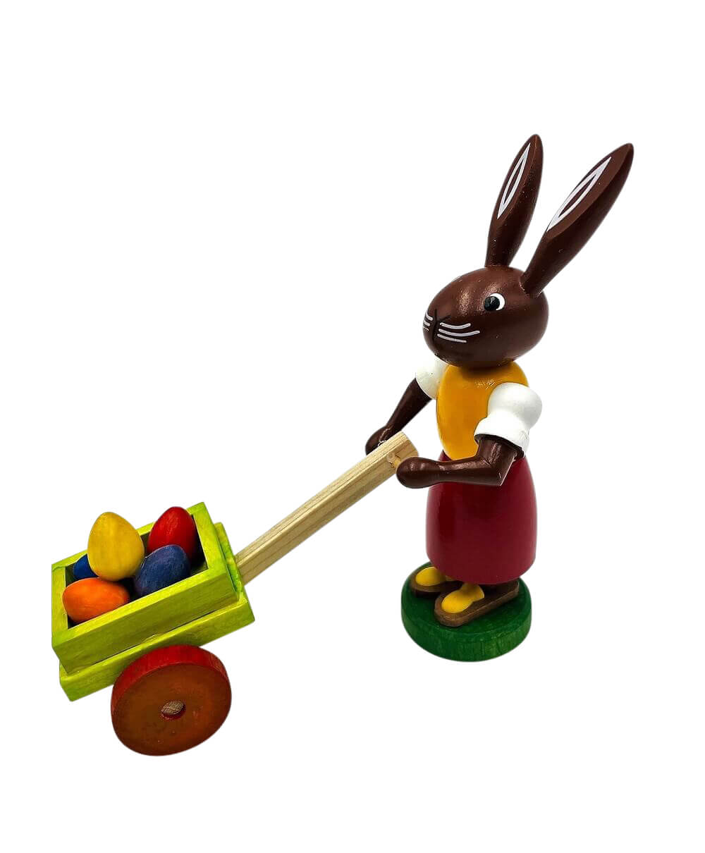 Easter bunny with egg cart, 9 cm by Thomas Preißler_2
