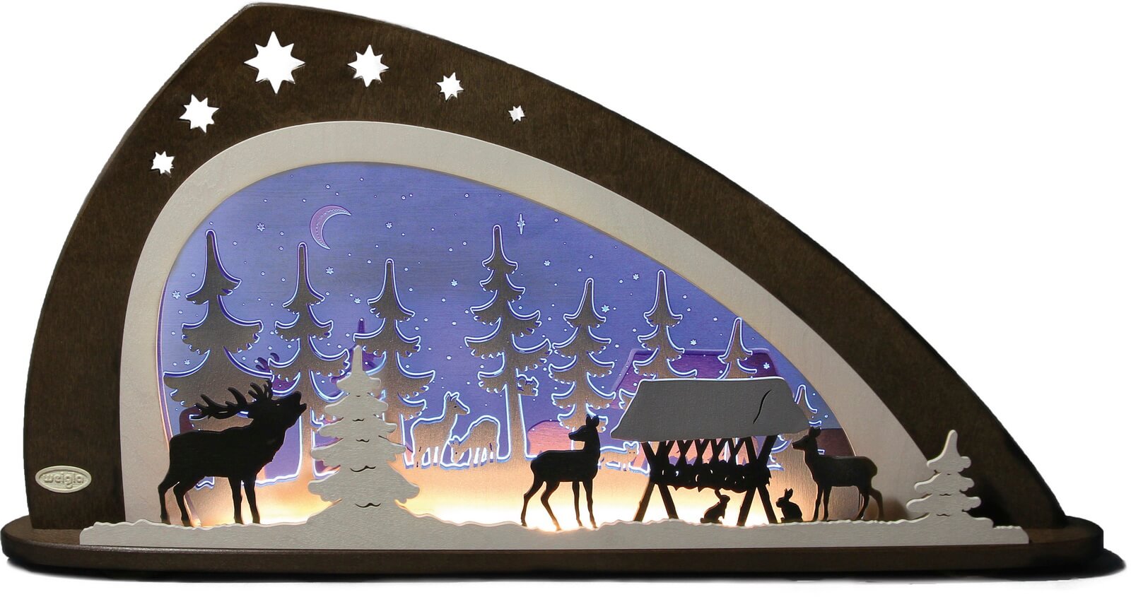 LED candle arch forest animals, 66 cm from Weigla