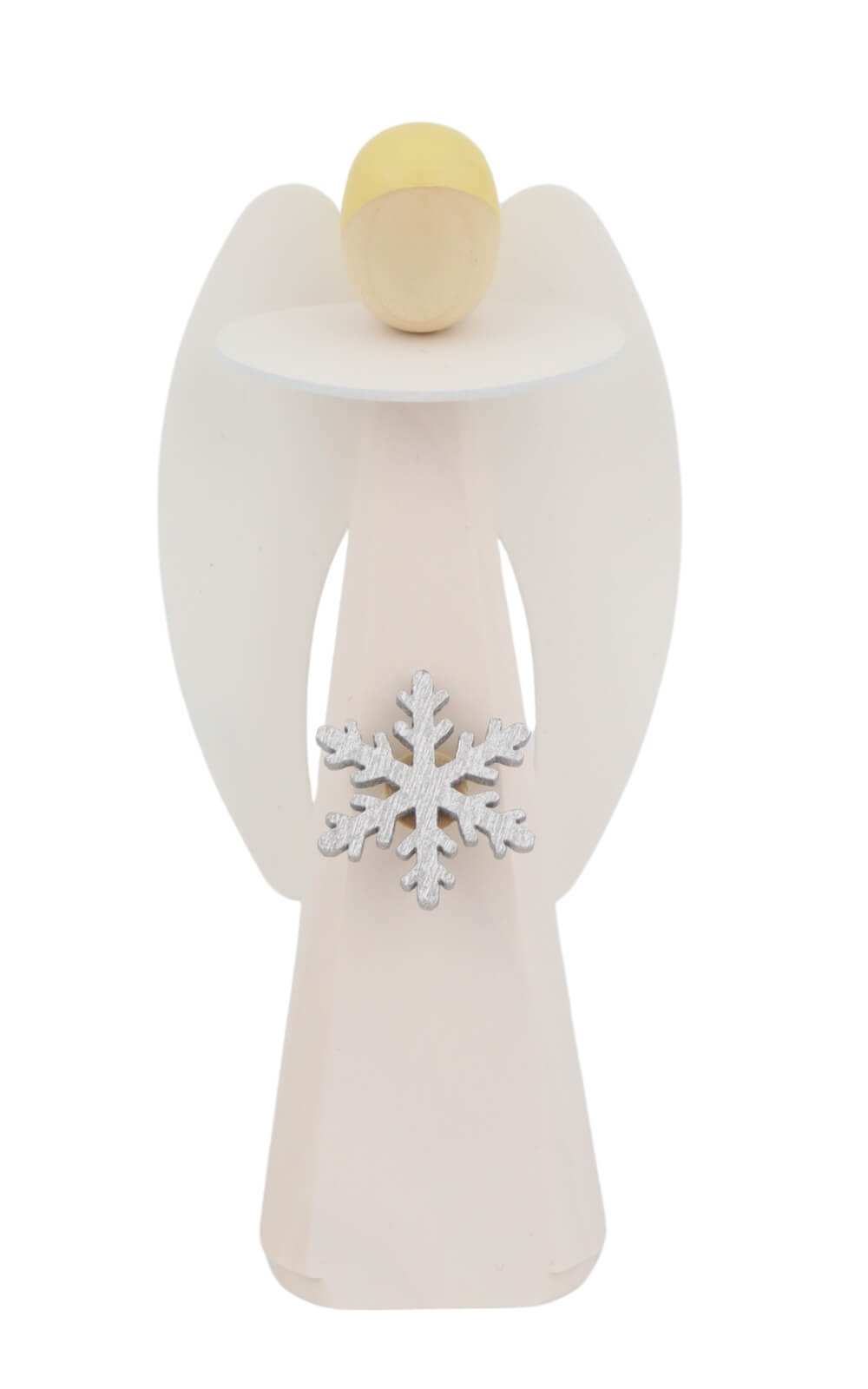 Christmas angel with snow crystal, white, 11 cm by KWO