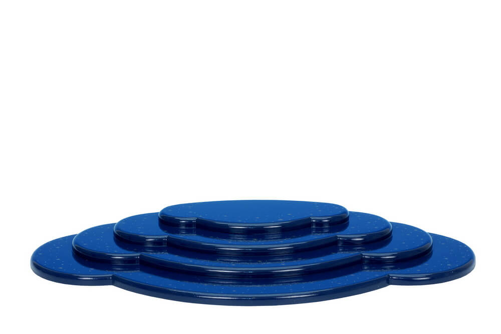 Cloud for Christmas angel, blue, 4 parts by Christian Ulbricht