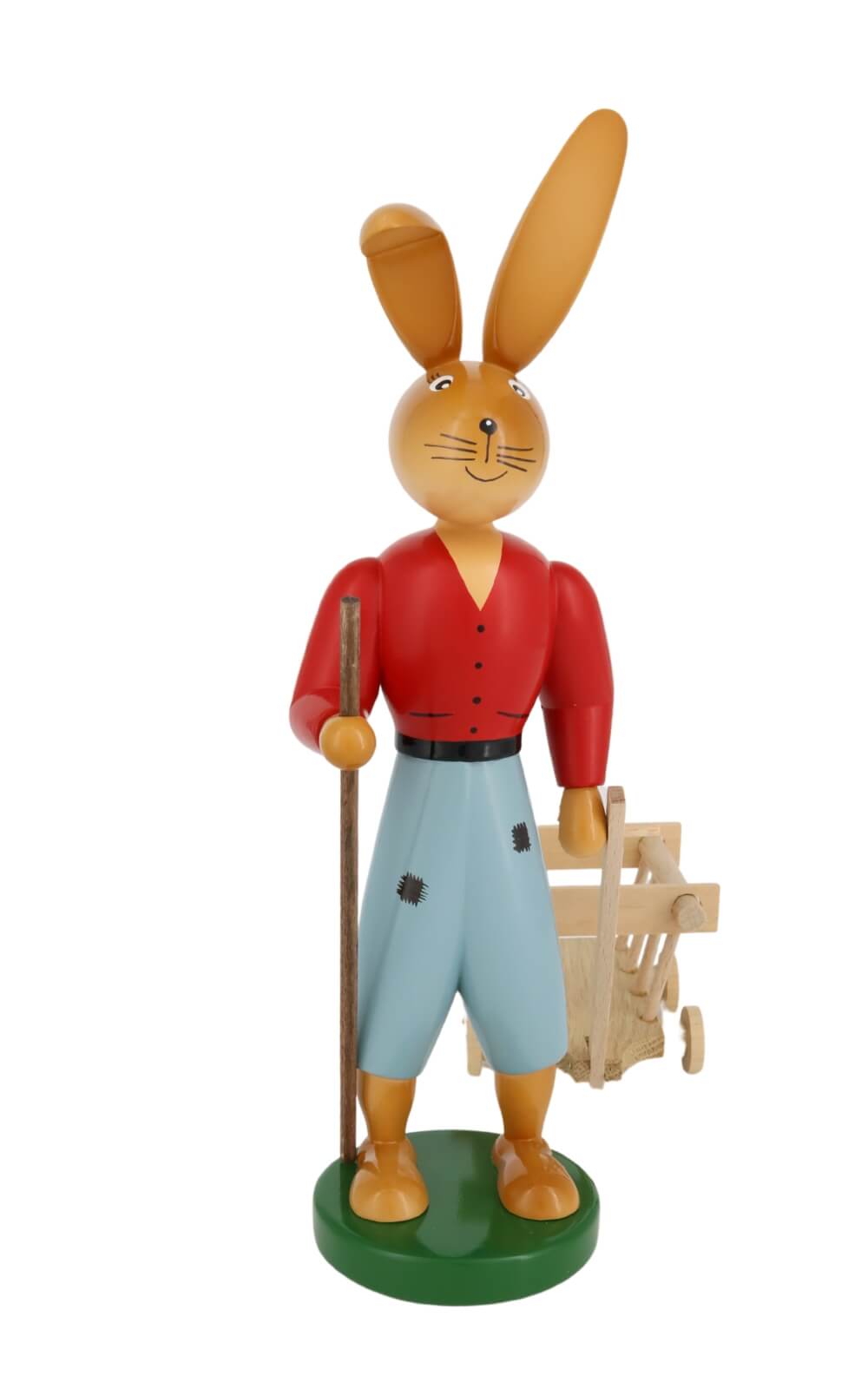 Osterhase mit Handwagen, 25 cm von Holzkunst Gahlenz_3