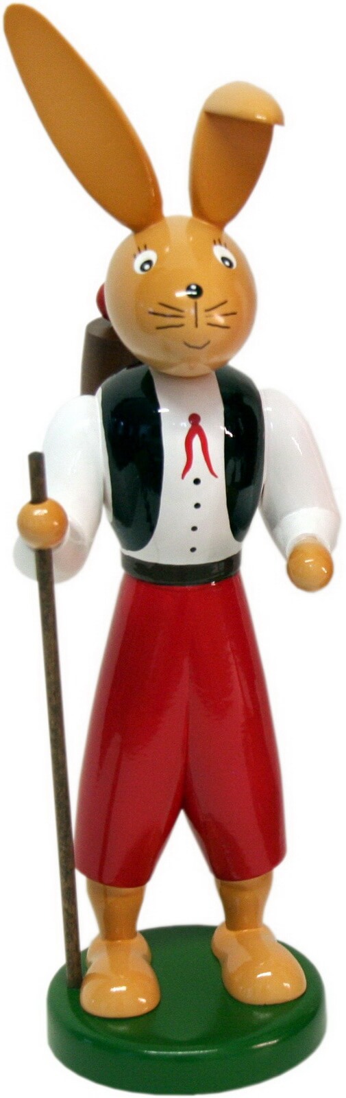 Easter bunny wandering boy, 27 cm by Holzkunst Gahlenz