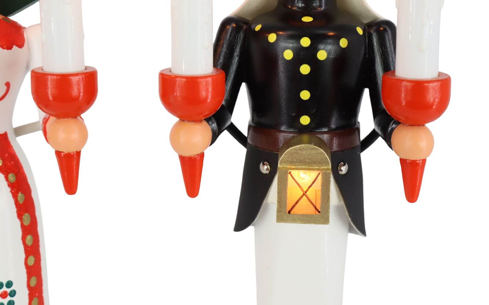 Engel und Bergmann aus Holz, 26 cm, bunt, elektrisch beleuchtet von SEIFFEN.COM_5
