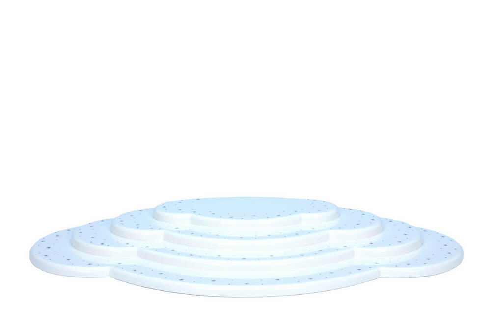 Cloud for Christmas angel, white, 4-tiered by Christian Ulbricht